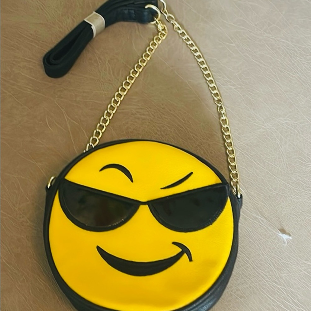 Olivia Miller round smiley face crossbody bag